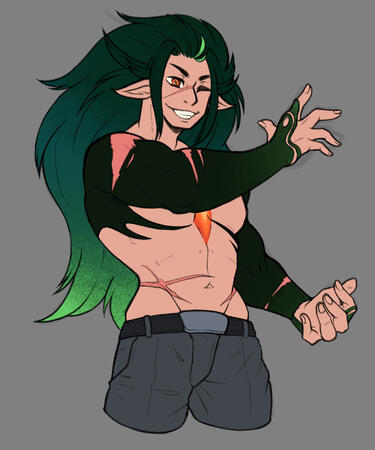 half body + sketch w color half body + sketch w color
